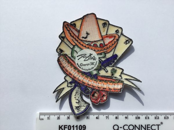Dan Collins Cowboy Skull Iron On Patch