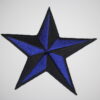 Blue and black star iron on patch