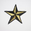 Gold and black star iron on patch