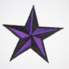 Purple and black star iron on patch