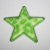 Fluffy green star iron on patch