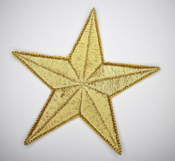 Gold star iron on patch