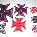 Various sizes and colours iron cross iron on patches