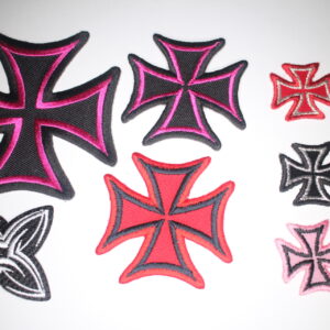 Various sizes and colours iron cross iron on patches