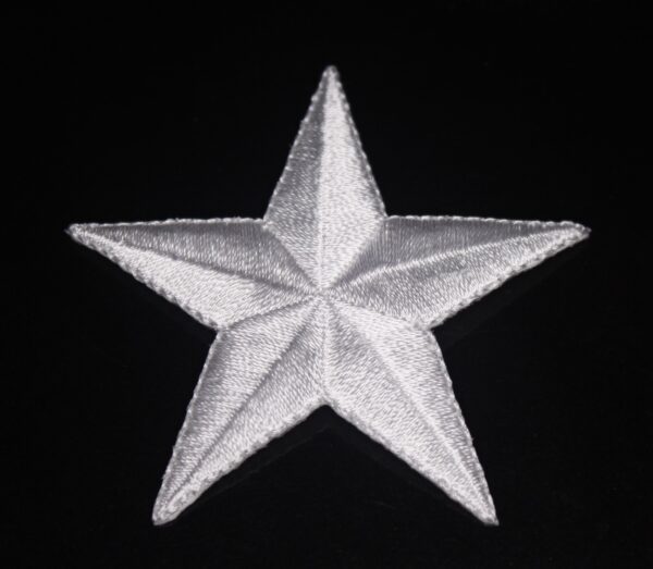 White star iron on patch