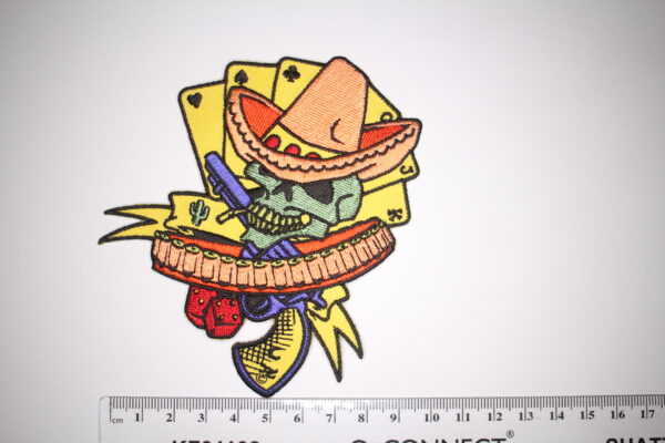 Dan Collins Skull Iron On Patch