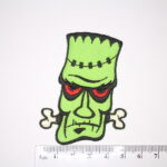 Frankenstein head iron on patch