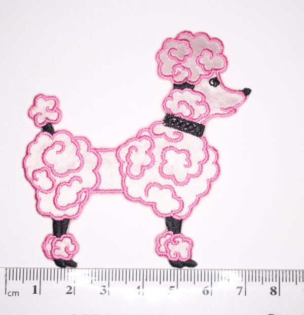 Poodle iron on patch
