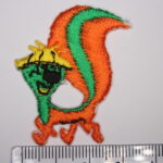 Orange skunk iron on patch