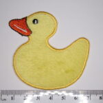 Yellow fluffy duck iron on patch