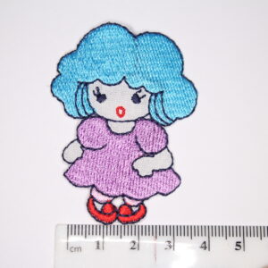 Girl with purple dress iron on patch Girl with purple dress iron on patch