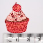 Small cupcake iron on patch