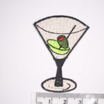 Martini glass iron on patch