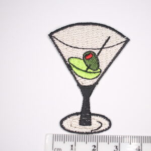 Martini glass iron on patch Martini glass iron on patch