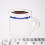 Coffee cup iron on patch