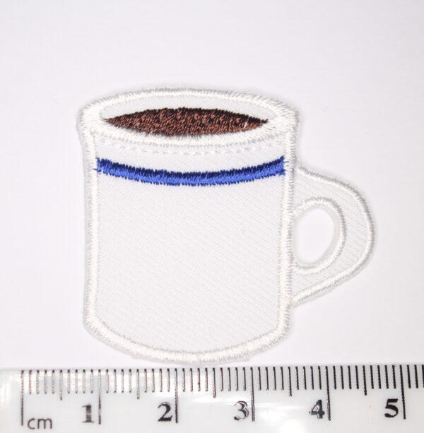 Coffee cup iron on patch