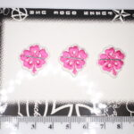 3 Hibiscus flowers iron on patch