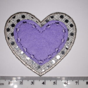 Purple heart iron on patch