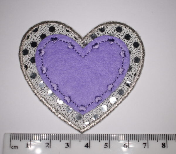 Purple heart iron on patch
