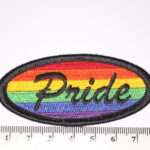 Pride Rainbow Oval Iron On Patch