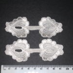 2 x Large Vintage Lace Button Hole