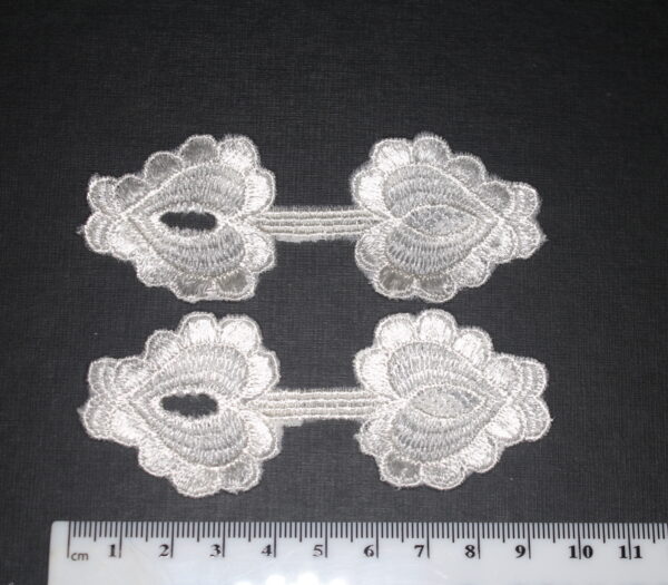 2 x Large Vintage Lace Button Hole 2 x Large Vintage Lace Button Hole