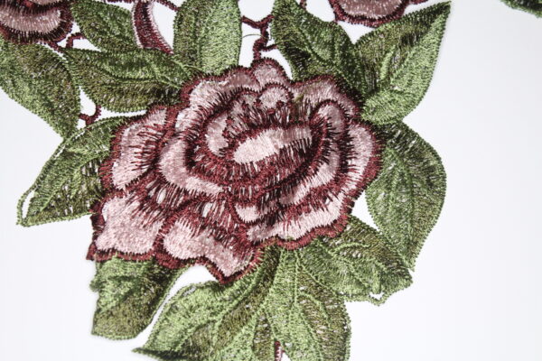 Large Embroidered Flowers Sew-On Patch Appliqué