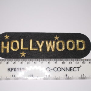 Black and Gold Hollywood Iron On Patch
