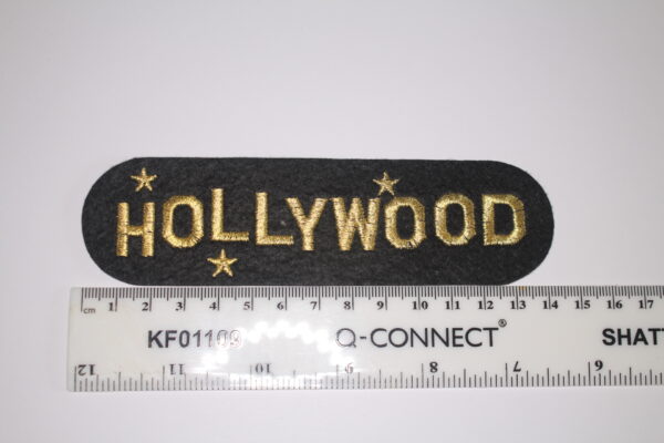 Black and Gold Hollywood Iron On Patch