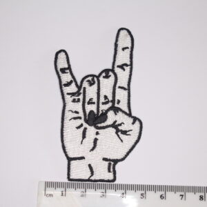 Rock Hand Iron on Patch