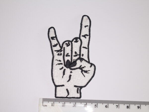 Rock Hand Iron on Patch